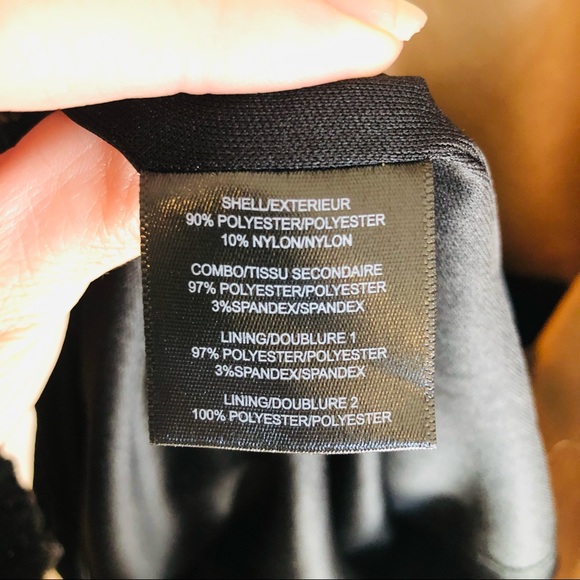 Belle Badgley Mischka Halter Dress Black Gold Lace Overlay Velvet Sexy - Picture 7 of 8